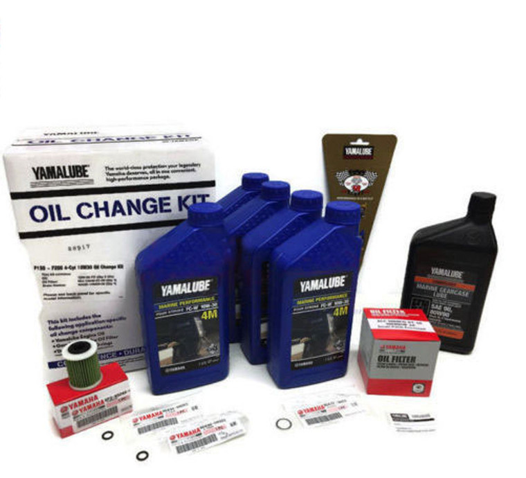 YAMAHA F200XA F200XB F200XCA F200LB LF200XCA Outboard Oil Change Kit 10W-30 4M Fuel Filter Gear Lube Maintenance Kit LUB-MRNMR-KT-10