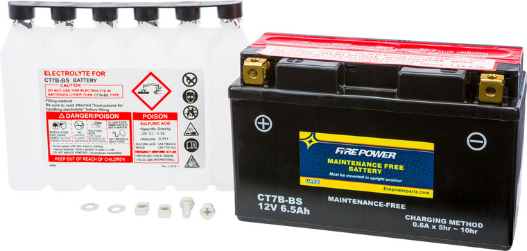 Fire Power Battery CT7B-BS Maintenance Free