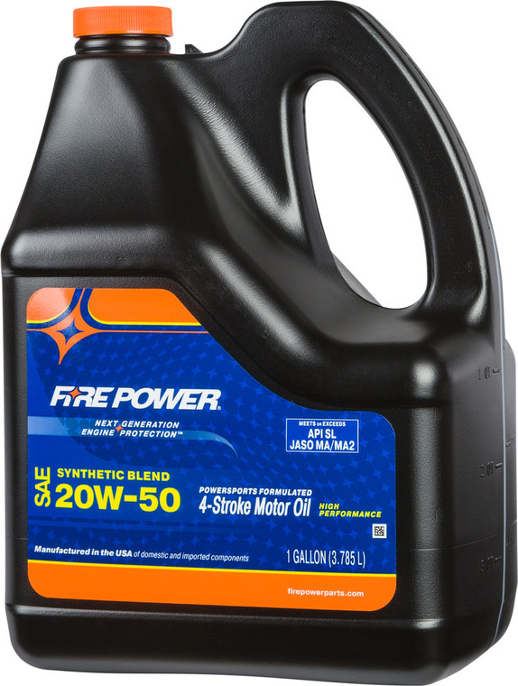 Fire Power Synthetic Blend 4-Stroke Oil 20W-50 Gal 4/Case - 841-10232