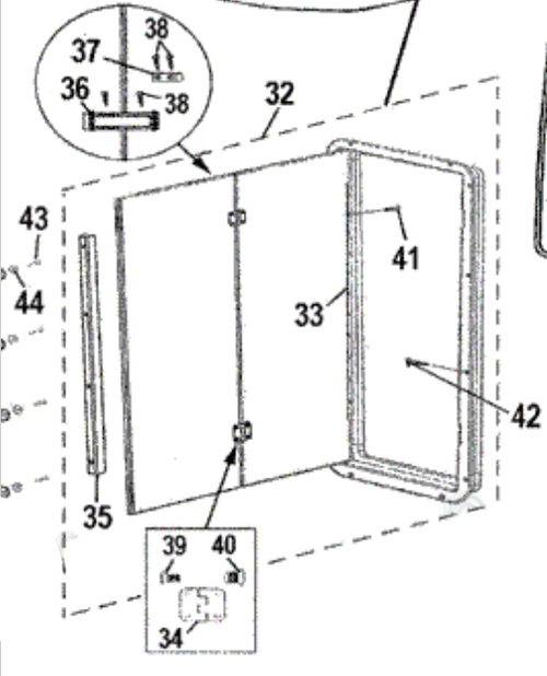 YAMAHA OEM Boat Storage Area Restroom Door Assembly AR240 242 SX