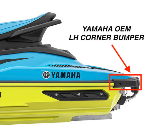 パーツ Unyu0702 Yamaha OEM LH PORT Rear Corner Bumper BLACK Stern 1 Gunwale EX