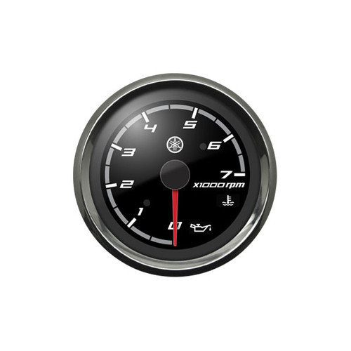 Yamaha Sport Series Analog Tachometer Black Face with Chrome Bezel