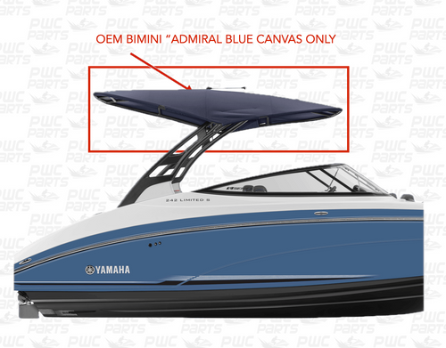 Yamaha OEM 242 LTD S E-Series Canvas Boat Awning Admiral Blue F5V