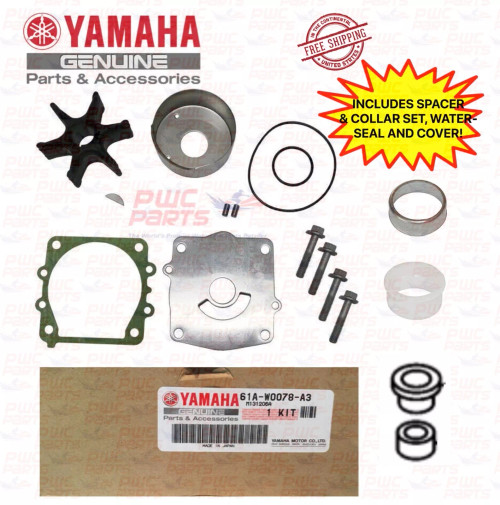 Water Pump Impeller Kit for Yamaha 150/175/200/225HP 6G5-W0078-00