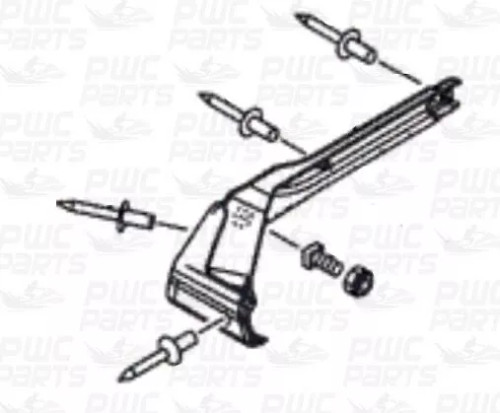 YAMAHA 2015-2020 VX GP1800 REAR Corner BLACK Bumper F2X-U251E-10-00 w ...