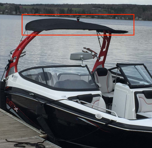 うみ YAMAHA 212X Black Bimini Top and Cover Set Canvas F3R-U3108-30-00