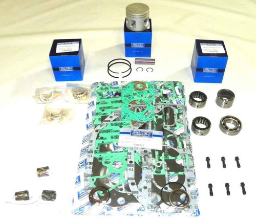 WSM Piston Kit For Johnson/Evinrude 60-75 HP 3-Cylinder Looper - STD Size 3.00, 100-104K-1201877