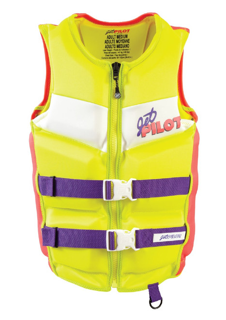 JETPILOT ライフジャケット オレンジ/イエロー YAMAHA JetPilot Vintage Class Neoprene Front Zip Vest RED YELLOW