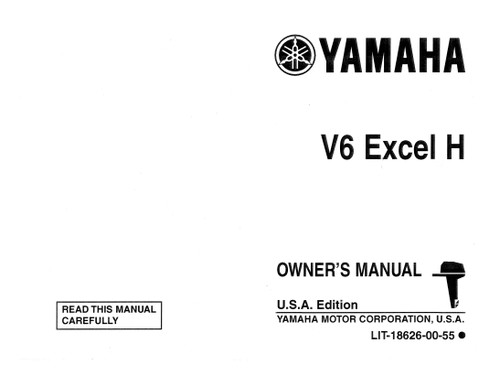 YAMAHA 補助ペダル 取扱説明書付き YAMAHA OEM Owner's Manual - V6 EXCEL H - LIT-18626-00-55 (1987)