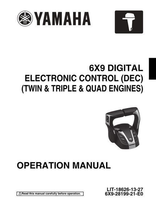 YAMAHA OEM Operation Manual - (MFG 2021) 6X9 Digital Electronic