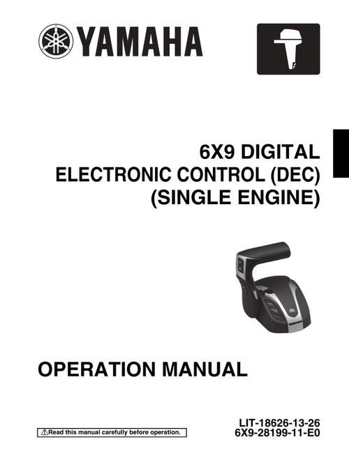 YAMAHA OEM Operation Manual - (MFG 2021) 6X9 Digital Electronic