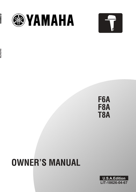 YAMAHA OEM Owner's Manual 2002 - F6A/F8A/T8A - LIT-18626-04-67