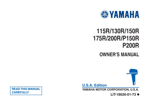 YAMAHA OEM Owner's Manual 1993 - 115R/130R/150R/175R/200R/P150R