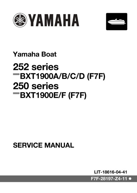 YAMAHA OEM Service Manual MY2024-2026 - 252 Series/ 250 Series