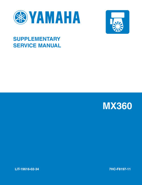 YAMAHA OEM Service Manual - MX360 - LIT-19616-02-34 Models
