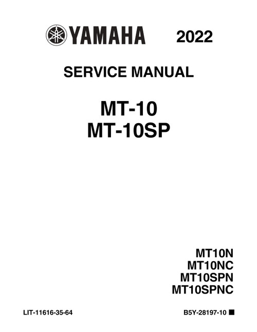 新品 MT-10 2022〜 サービスマニュアル YAMAHA OEM Service Manual - 2022 - 2026 MT10 / MT10SP - LIT-11616