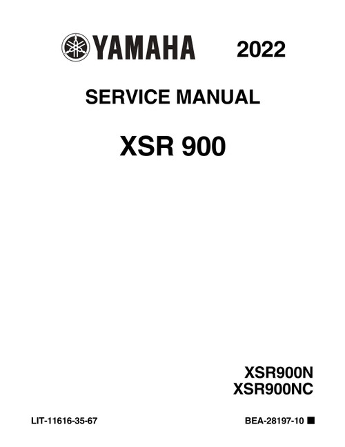 XSR900 サービスマニュアル　年式22-24 YAMAHA OEM Service Manual - 2022 - 2024 XSR900 - LIT-11616-35-67