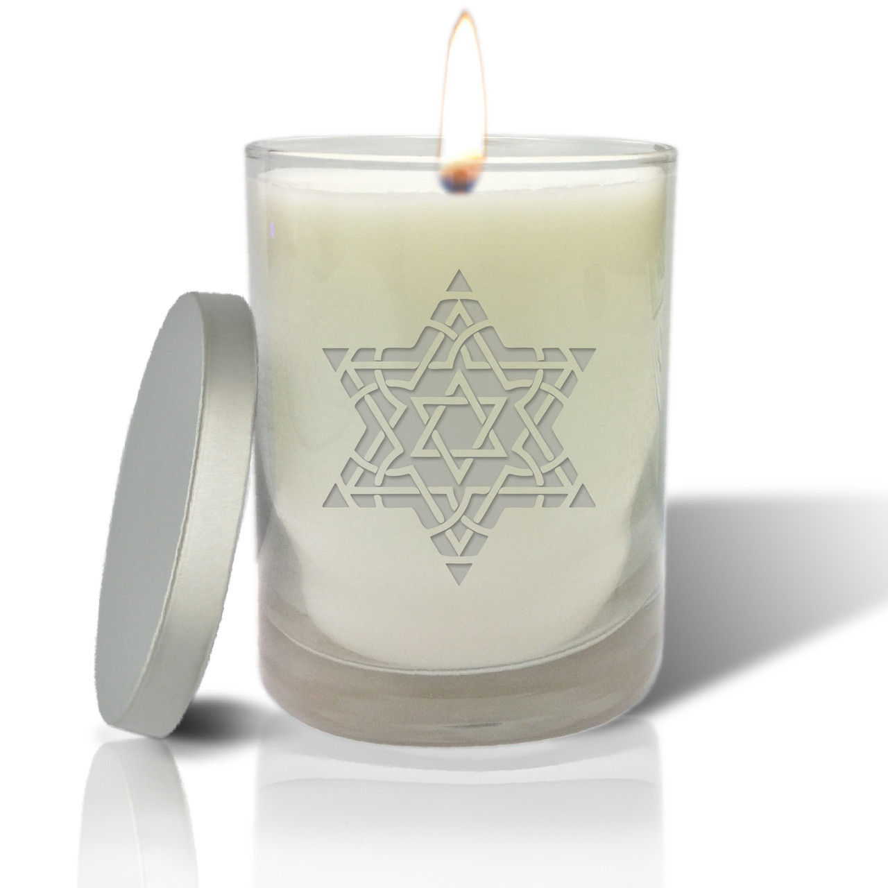 Soy Glass Candle - Fancy Star of David