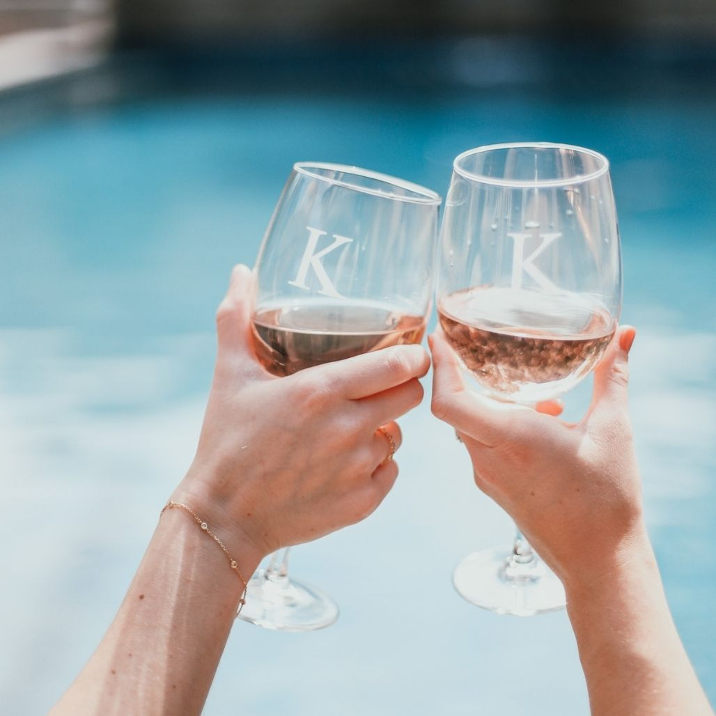 Personalized Wine Stemmed Glasses