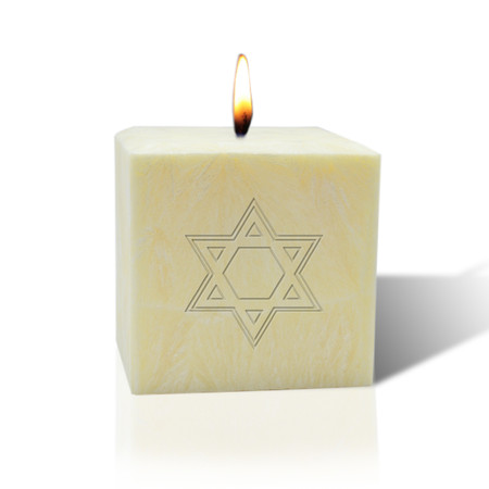 3" Citrus Escape Palm Wax Candle - Star of David