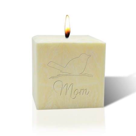 3" Unscented Palm Wax Candle - Songbird for Mom