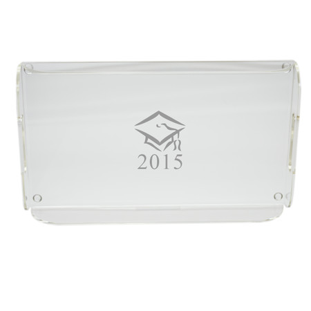 Personalized Acrylic Serving Tray - Graduation Cap with Date