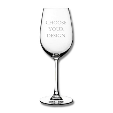 Personalized Stemmed Wine Glasses - Set of 4 (PSW4-GS) Carved Solutions