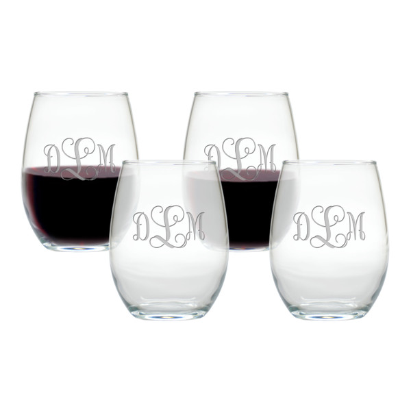 Personalized Stemless Wine Glasses