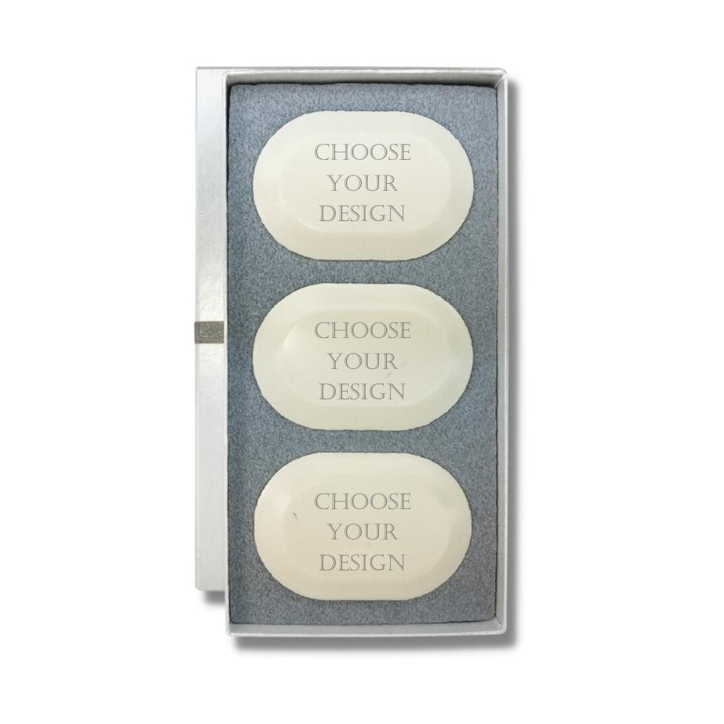 Personalized Beveled Oval Soap - Set of 3 (PBOS3)