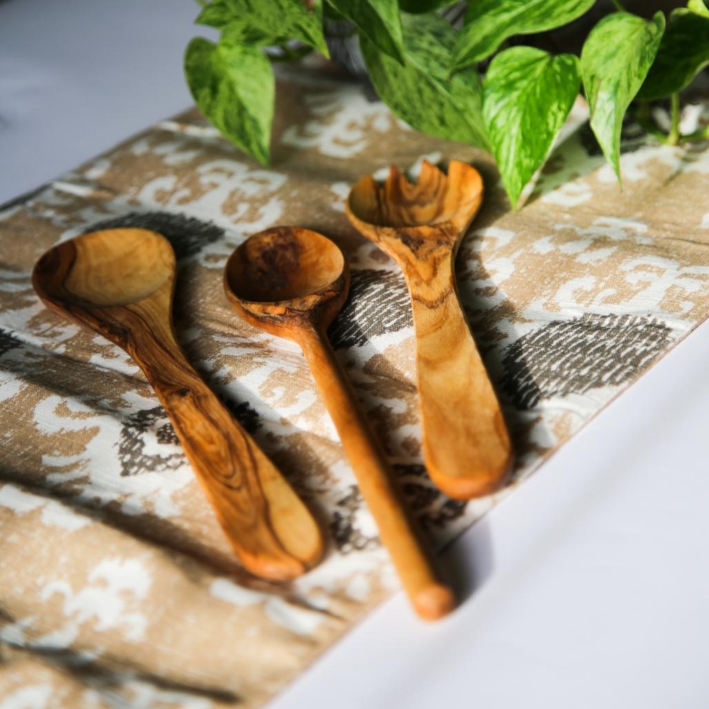 A La Carte Serving Set (TRAM-SALAD-A \ TRAM-SPOON) Carved Solutions