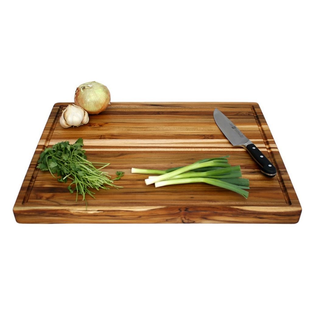 Teak Board with Juice Groove (24" x 18" x 1.5") (CS-PT108-CI) Carved Solutions