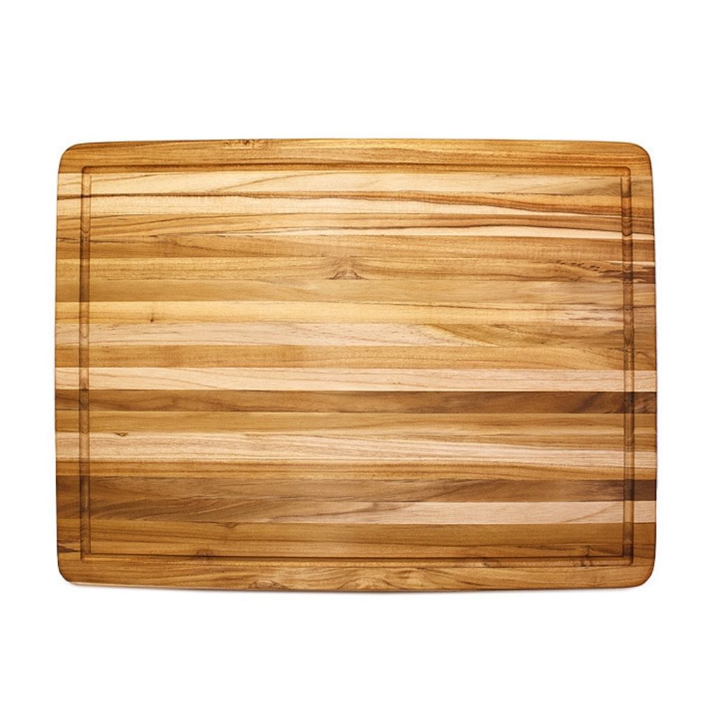 Teak Board with Juice Groove (24" x 18" x 1.5") (CS-PT108-CI)Carved Solutions