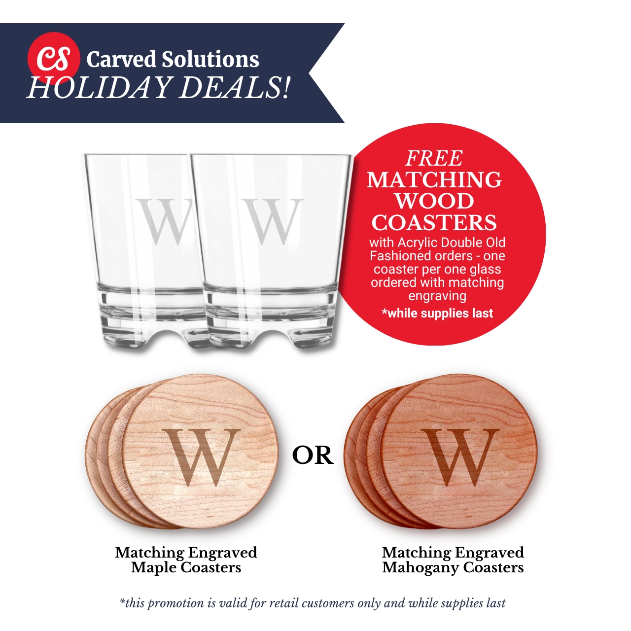 Personalized Unbreakable Acrylic Double Old Fashion Glasses