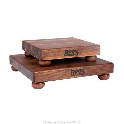 John Boos Walnut Square Board With Bun Feet - 12 x 12 x 1.5 (WAL-B12S)