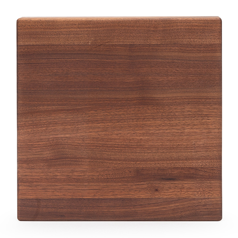 John Boos Walnut Square Board With Bun Feet - 12 x 12 x 1.5 (WAL-B12S)