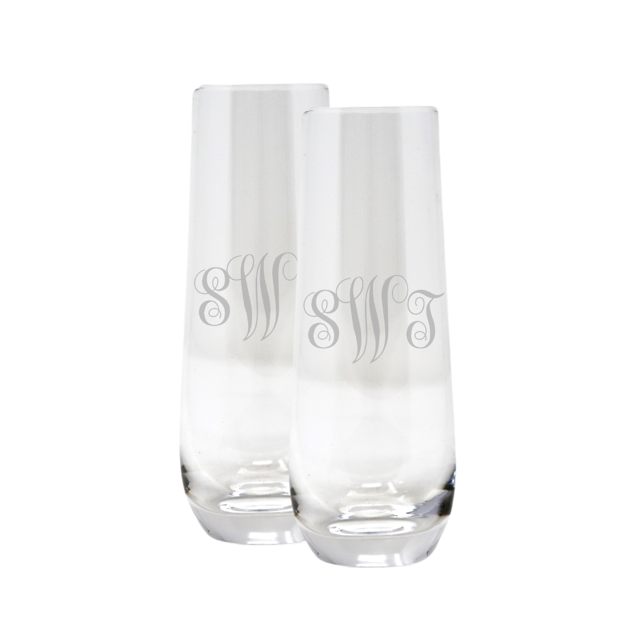 Personalized Stemless Champagne Glasses - Set of 2 (PSCG2) Personalized Stemless Champagne Glasses - Set of 2 (PSCG2)