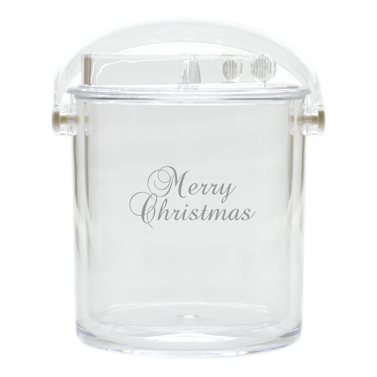 Insulated Ice Bucket with Tongs - Merry Christmas ACL-IBT875-MerryChristmas-Brock Carved Solutions