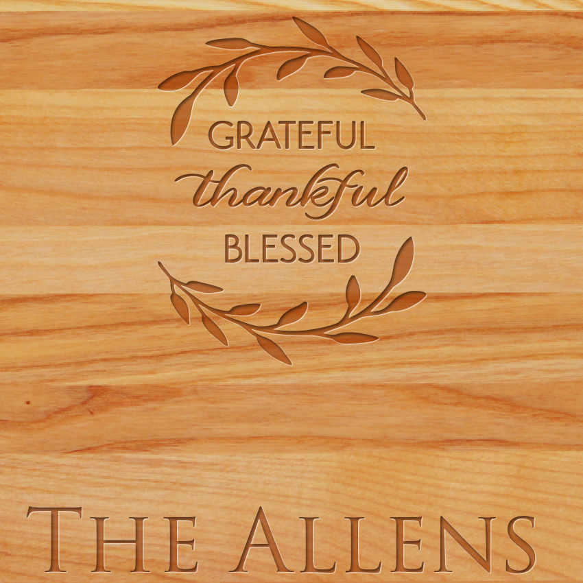 Cutting Board - Personalized (GRATEFUL BLESSED NAME)