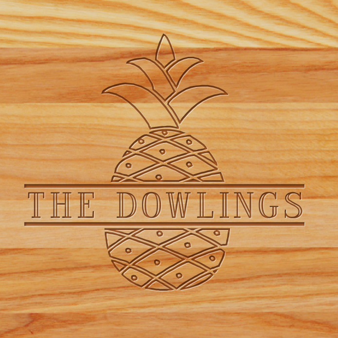 Cutting Board - Personalized (SPLIT PINEAPPLE)