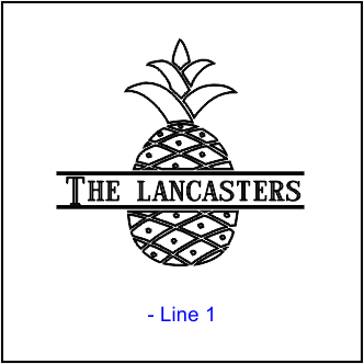 Cutting Board - Personalized (SPLIT PINEAPPLE)