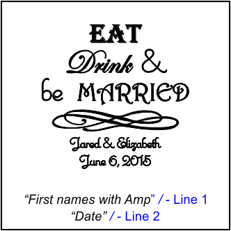 Cutting Board - Personalized (EAT DRINK MARRIED)