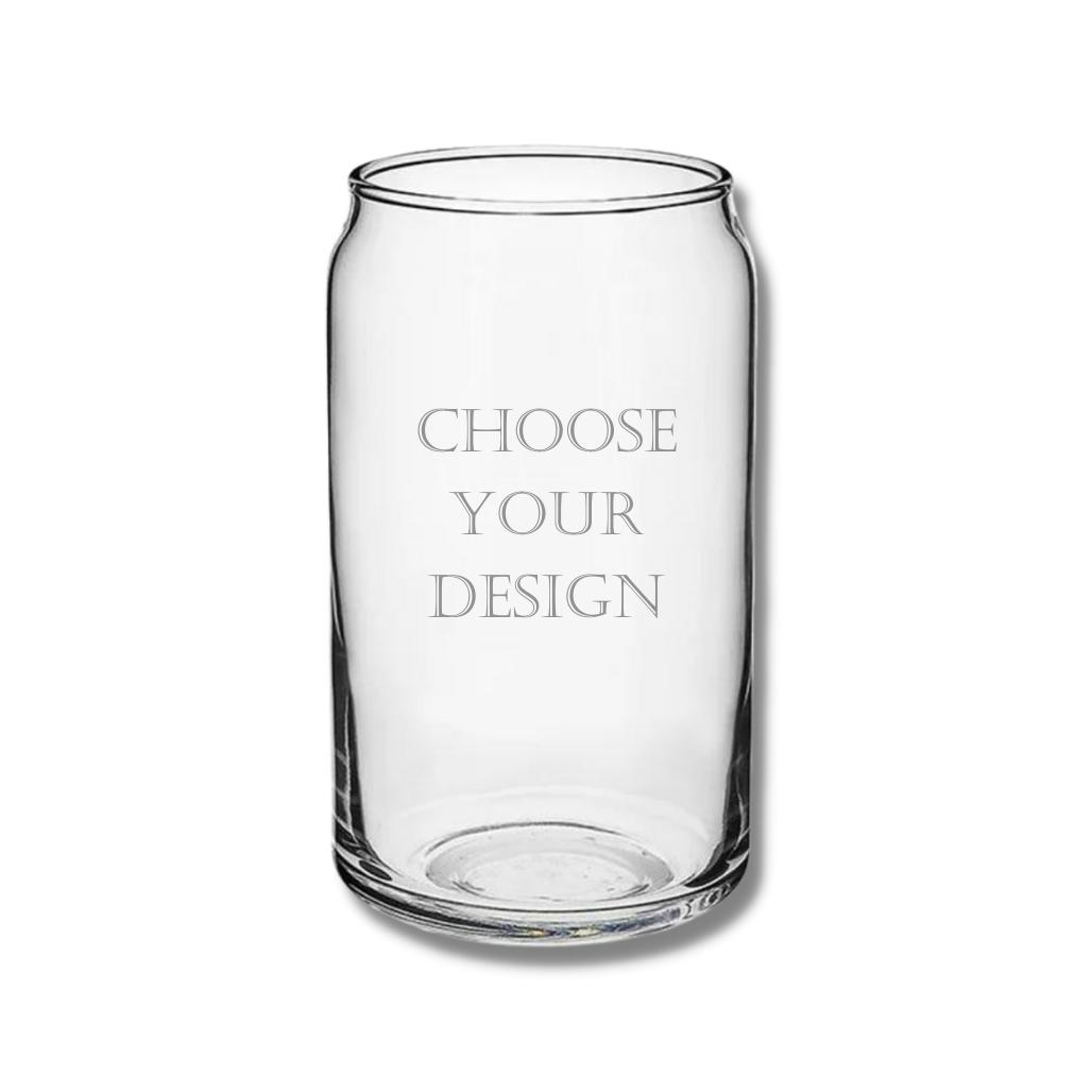 beer can glass personalized