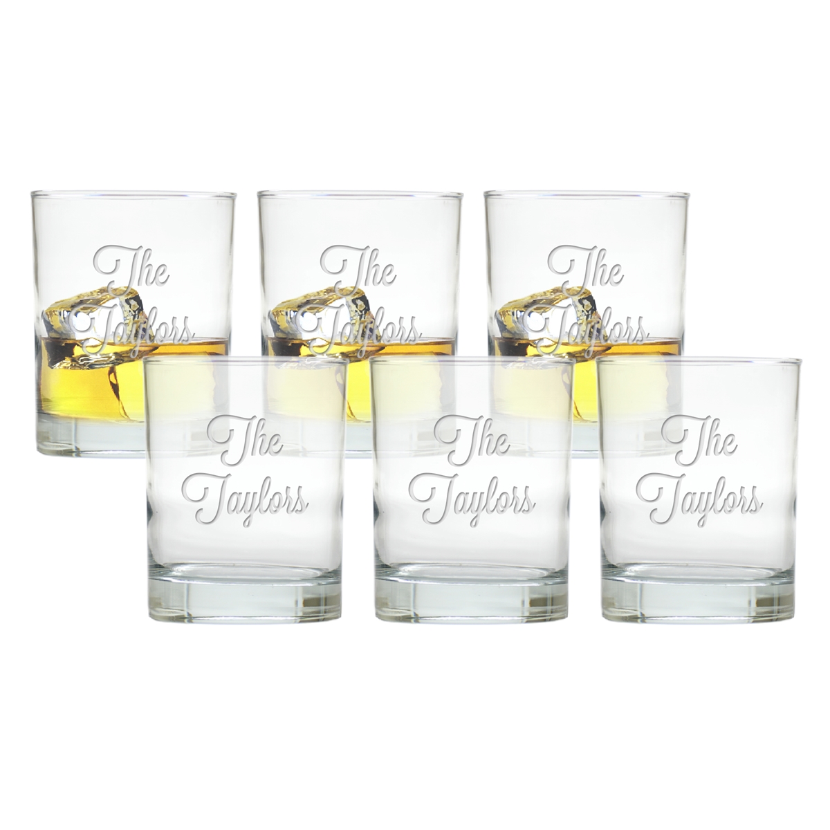 Personalized Double Old Fashioned Glasses - Set of 6 (PDOF6-GS)