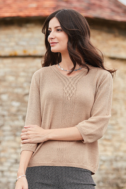 Hermosa Alpaca Cable Stitch Sweater