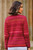 Skyla Jacquard Alpaca Sweater in Cardinal back view