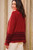 Nicole Fringed Alpaca Cardigan in Red