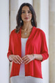 Belinda Pima Cotton Cover Up Cardigan in scarlet