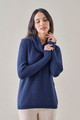 Mayu Cowl Neck Sweater in Indigo