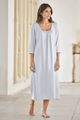 Fortuna Pima Cotton Nightdress in baby blue