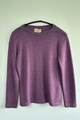 Alpaca Patterned Accents Neckline Sweater (S)